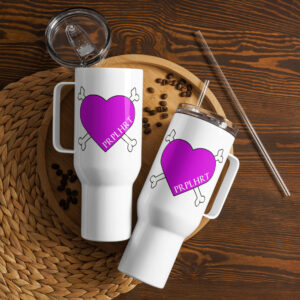 Travel mug with a handle