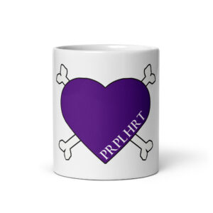 PRPL HRT White glossy mug